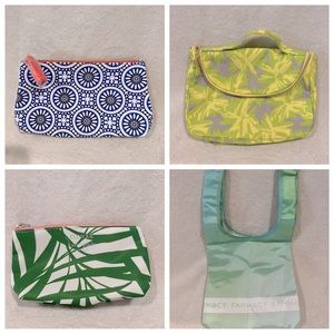 Set of 4️⃣ BRAND NEW Makeup Bags/Tote 💄 Clinique x Kate Spade, Estée Lauder,etc